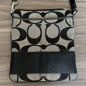 Coach Crossbody Purse- Black and Gray